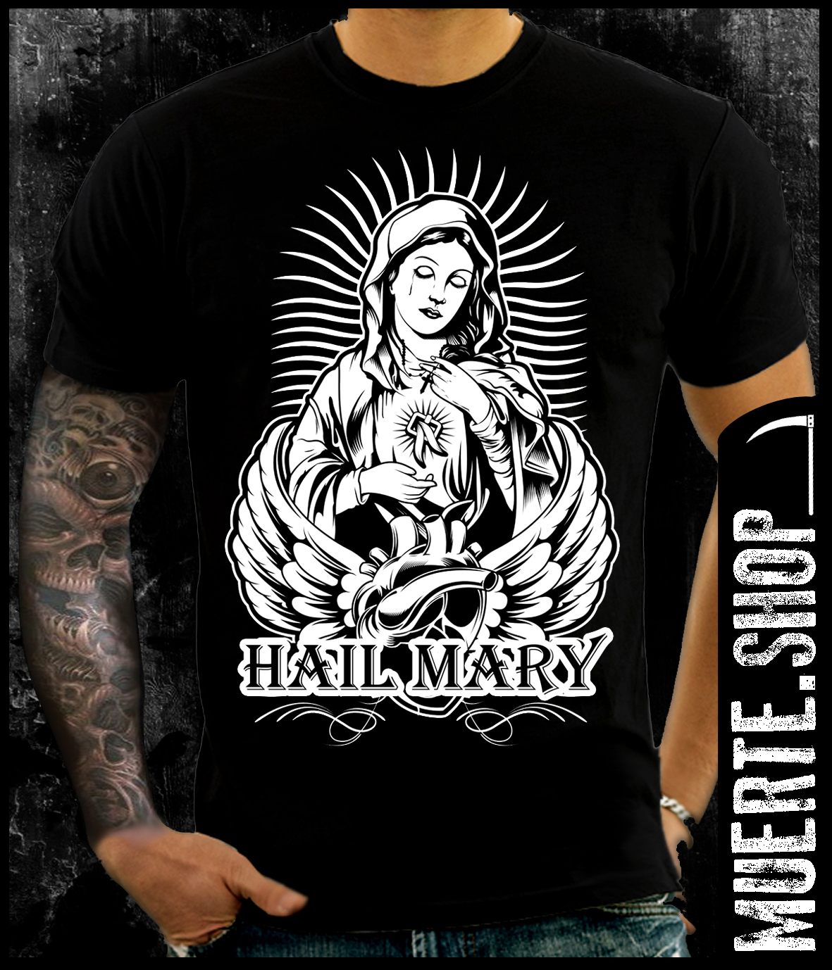 Черна тениска HAIL MARY Черна тениска HAIL MARY